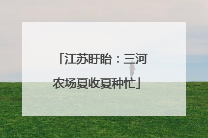 江苏盱眙：三河农场夏收夏种忙