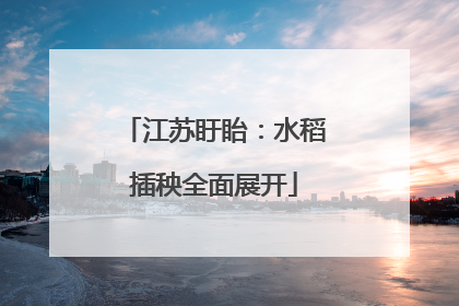 江苏盱眙：水稻插秧全面展开
