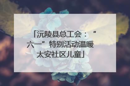 沅陵县总工会：“六一”特别活动温暖太安社区儿童
