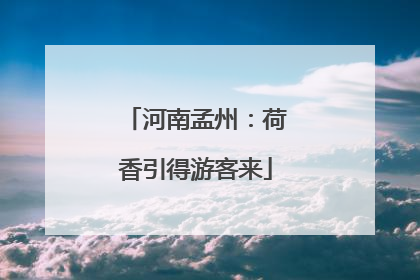 河南孟州：荷香引得游客来
