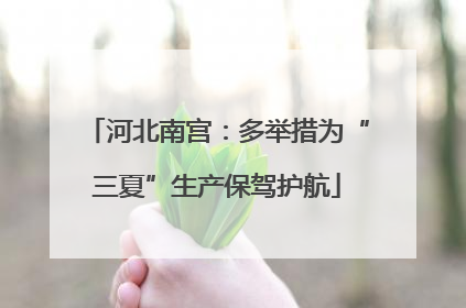 河北南宫：多举措为“三夏”生产保驾护航