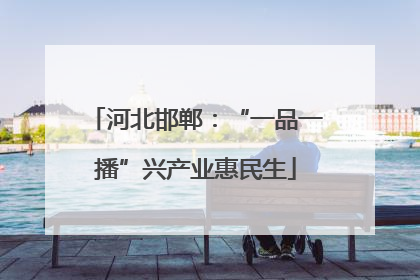河北邯郸：“一品一播”兴产业惠民生