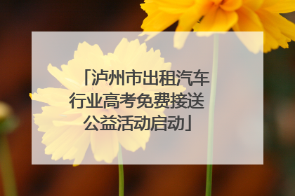 泸州市出租汽车行业高考免费接送公益活动启动