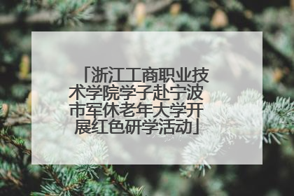 浙江工商职业技术学院学子赴宁波市军休老年大学开展红色研学活动