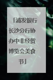 浦发银行长沙分行协办中非经贸博览会美食节