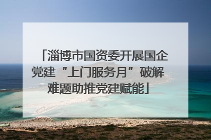 淄博市国资委开展国企党建“上门服务月”破解难题助推党建赋能