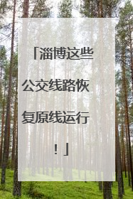 淄博这些公交线路恢复原线运行！
