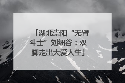 湖北崇阳“无臂斗士”刘细谷：双脚走出大爱人生