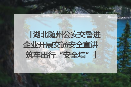 湖北随州公安交警进企业开展交通安全宣讲筑牢出行“安全墙”