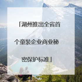 湖州推出全省首个童装企业商业秘密保护标准