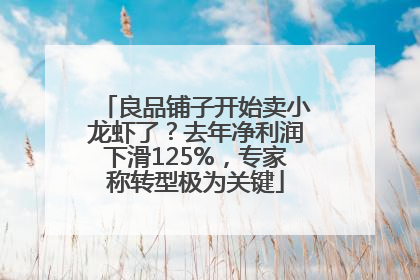 良品铺子开始卖小龙虾了？去年净利润下滑125%，专家称转型极为关键