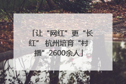 让“网红”更“长红” 杭州培育“村播”2600余人
