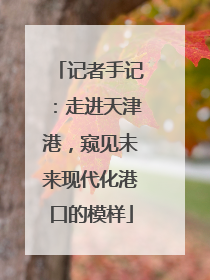 记者手记：走进天津港，窥见未来现代化港口的模样
