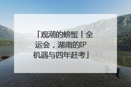 观潮的螃蟹丨全运会，湖南的IP机遇与四年赶考