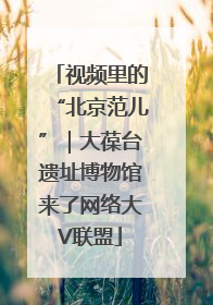 视频里的“北京范儿”｜大葆台遗址博物馆来了网络大V联盟