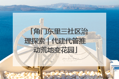角门东里三社区治理探索｜代建代管推动荒地变花园