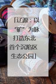 辽源：以“矿”为脉 打造东北首个沉陷区生态公园