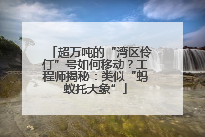 超万吨的“湾区伶仃”号如何移动？工程师揭秘：类似“蚂蚁托大象”