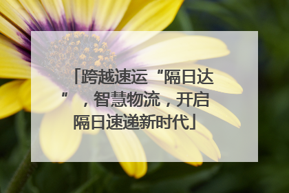 跨越速运“隔日达”，智慧物流，开启隔日速递新时代