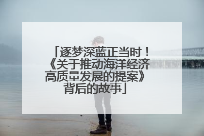 逐梦深蓝正当时！《关于推动海洋经济高质量发展的提案》背后的故事