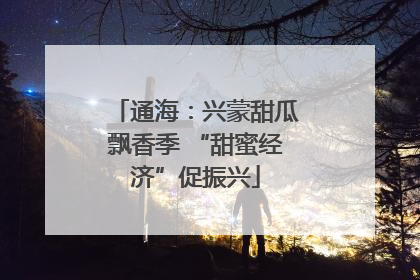 通海：兴蒙甜瓜飘香季 “甜蜜经济”促振兴