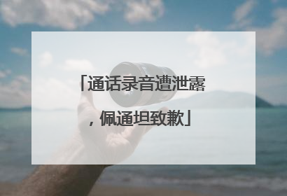通话录音遭泄露，佩通坦致歉