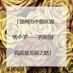 郑州市中原区锦绣小学——名校的高质量发展之路