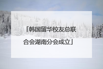 韩国留华校友总联合会湖南分会成立