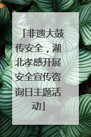非遗大鼓传安全，湖北孝感开展安全宣传咨询日主题活动