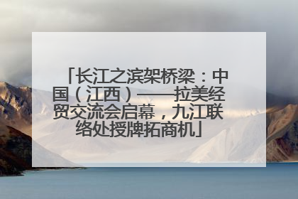 长江之滨架桥梁：中国（江西）——拉美经贸交流会启幕，九江联络处授牌拓商机