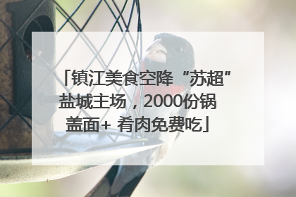 镇江美食空降“苏超”盐城主场，2000份锅盖面+ 肴肉免费吃