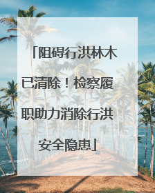 阻碍行洪林木已清除！检察履职助力消除行洪安全隐患