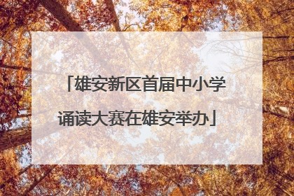 雄安新区首届中小学诵读大赛在雄安举办
