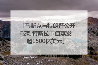 马斯克与特朗普公开骂架 特斯拉市值蒸发超1500亿美元