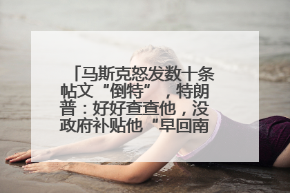 马斯克怒发数十条帖文“倒特”，特朗普：好好查查他，没政府补贴他“早回南非老家”了