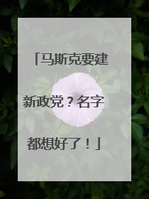 马斯克要建新政党？名字都想好了！