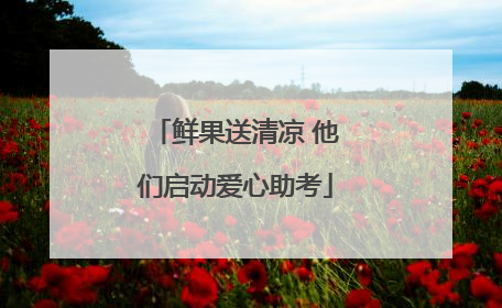 鲜果送清凉 他们启动爱心助考