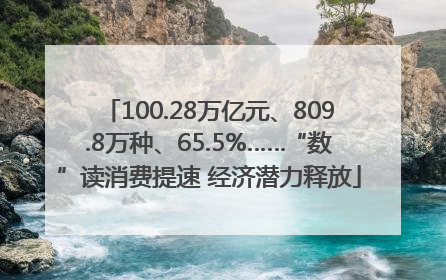 100.28万亿元、809.8万种、65.5%……“数”读消费提速 经济潜力释放