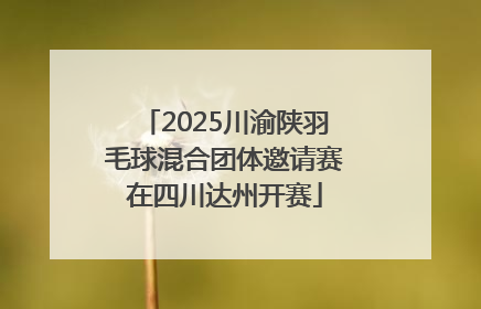 2025川渝陕羽毛球混合团体邀请赛在四川达州开赛