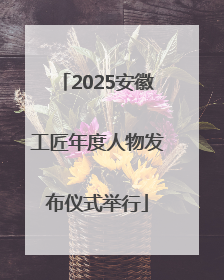 2025安徽工匠年度人物发布仪式举行