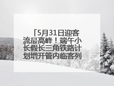 5月31日迎客流最高峰！端午小长假长三角铁路计划增开管内临客列车139对
