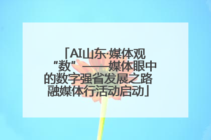 AI山东·媒体观“数”——媒体眼中的数字强省发展之路融媒体行活动启动